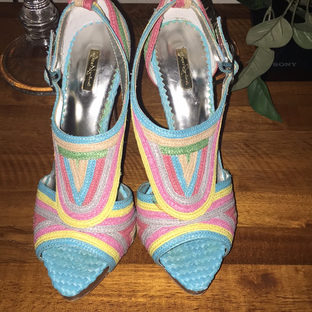 Report signature peep toe sandals with platform - Picture 2 of 5
